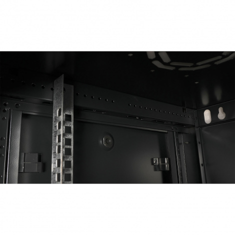 Шкаф 19" телекоммуникационный настенный, 4U 280x600х450 мм, дверь перфорация, черный